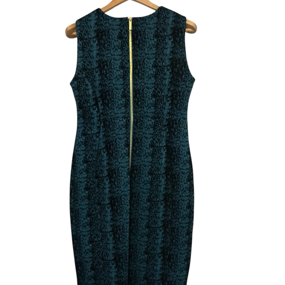 Calvin Klein Black and Teal velvet Midi Dress‎ size 12 - Picture 6 of 9